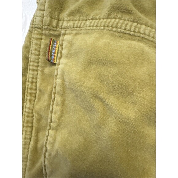 Oilily Velvet Pants Girls 104 (4) Green Flare Embroidered Y2K Hippie Cargo Soft - Picture 11 of 14